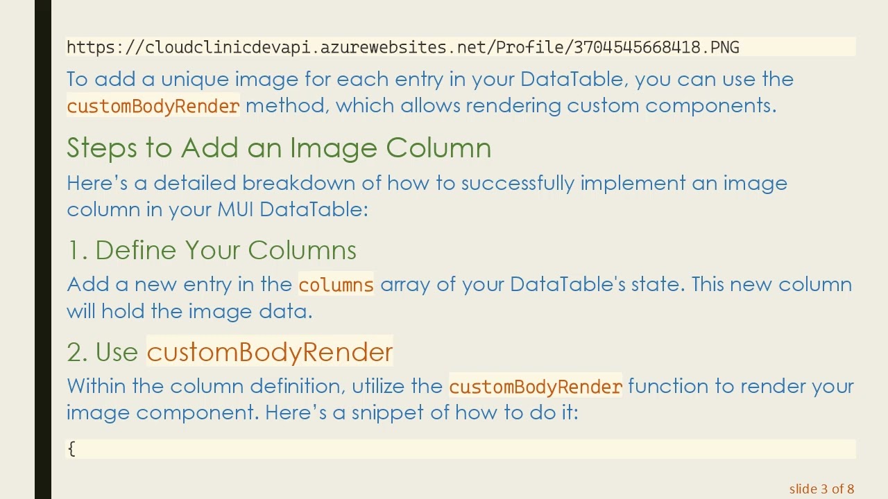 How to Add an Image to Your MUI DataTable
