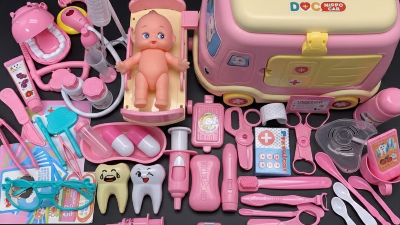 5:0 Minutes Satisfying With Unboxing Ambulance Doctor Set ASMR ( no music)