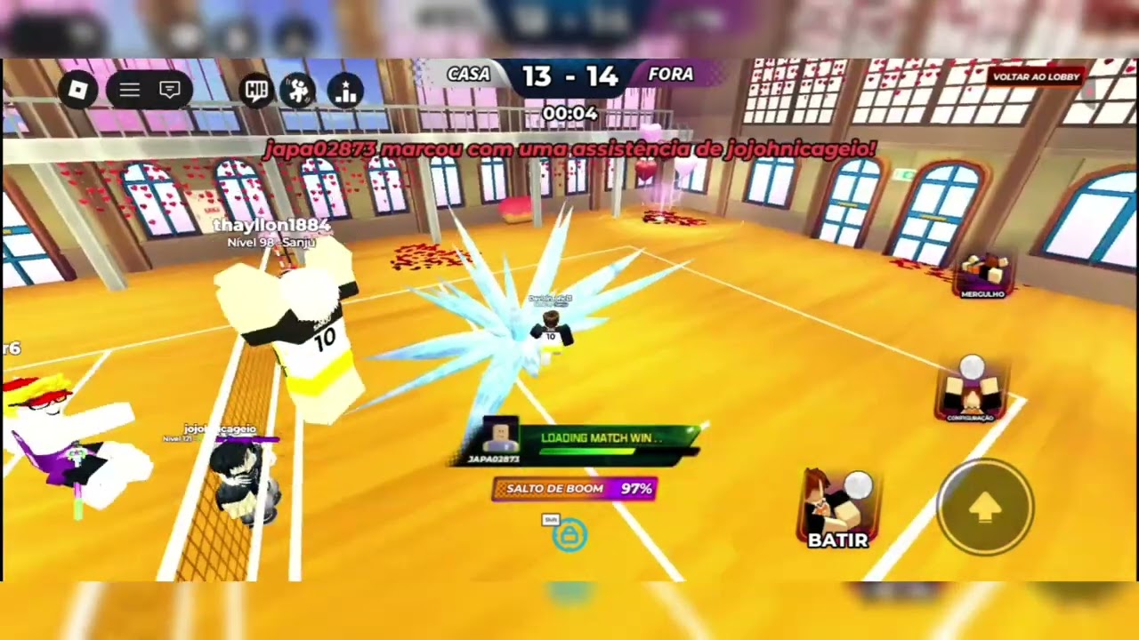 Jogando lendas do voleibol #roblox #jogos #variados #aleatório 