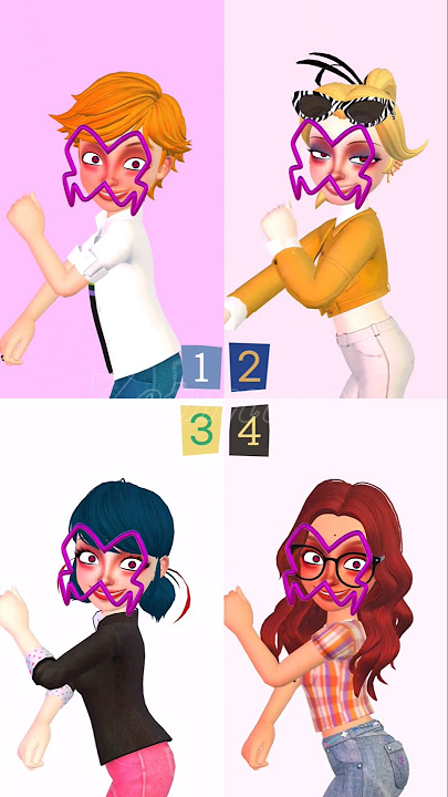 Akumatized Marinette Adrien Alya Chloe #miraculousladybug #miraculous #animation