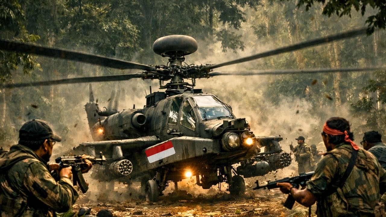 MENGERIKAN! Kemunculan AH-64 Apache di Papua Bikin Situasi Memanas!