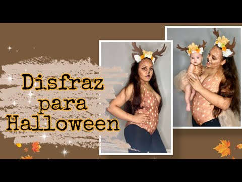 DIY DISFRAZ DE CIERVO PARA HALLOWEEN/ DISFRAZ PARA ADULTO Y BEBÉ - YouTube