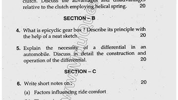 BTech ME 6th Sem Automobile Engineering Question Paper 2014