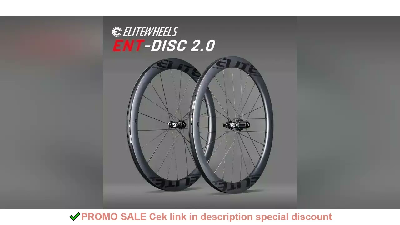 ELITEWHEELS Carbon Wheels ENT 2.0 Disc Brake 700c Carbon Rim Center Lock Road Bike Wheelset UCI Qual