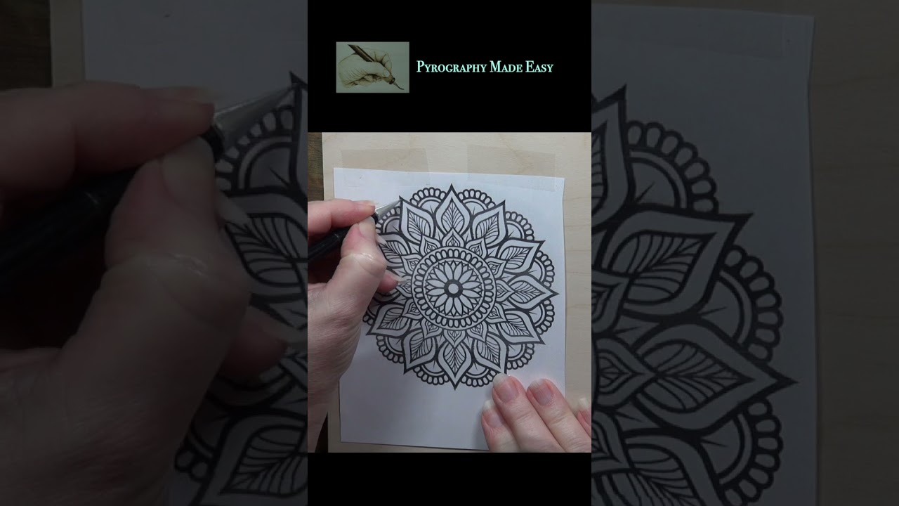 Выжигание по дереву - Перенос узора - как я рисую на доске 