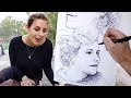 DRAWING LIVE PORTRAITS in PARIS!