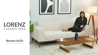 Lorenz 3 Seater Sofa (Jade Ivory) | Modern Sofa Sets Design | WoodenStreet | 2023