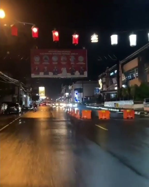 Kondisi Malam Hari Di Kota Purwakarta Jawa Barat