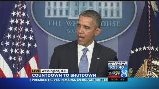 Obama speaks on government shutdown