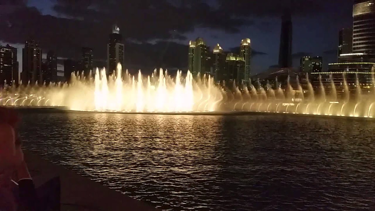 Dubai water fountain show YouTube