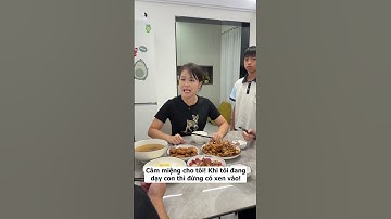 Khi con trai tôi cúi gằm mặt khi ăn! #shorts #cute  #short #funny #giaitri #tiktok