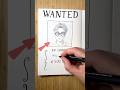 Je vous dessine en avis de recherche ! (C’est mérité) #shorts #dessin #art