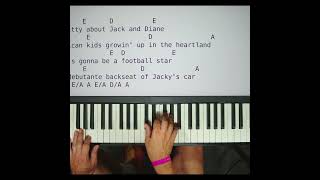 Mastering A Chord Inversions Jack and Diane song | Learn to play piano Web Piano Teacher Shawn Cheek