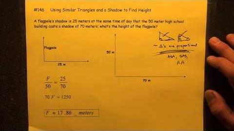 #146 Using Similar Triangles and a Shadow to Find Height