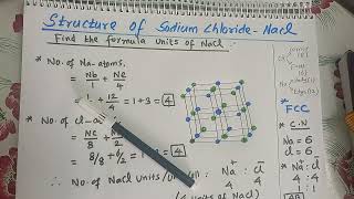 CLASS XII-  SOLID STATE-  STRUCTURE OF NaCl -  NEET PROBLEM -4