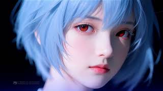 Realistic Rei Ayanami Portrait Live Wall