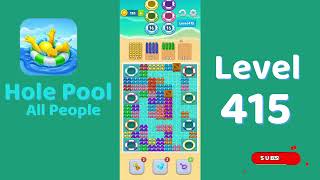 Hole Pool All People Level 415 Walkthrough 🎯 | Color Match Puzzle Gameplay | Mini Boss