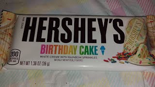 Brody try Hershey's birthday cake