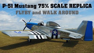 North American P-51 Mustang 75% SCALE REPLICA | FLYBY and WALK AROUND | 4K