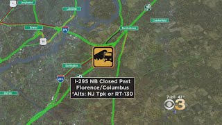 All Lanes Closed After Jack-Knifed Tractor-Trailer Accident On I-295 Near Mansfield Township