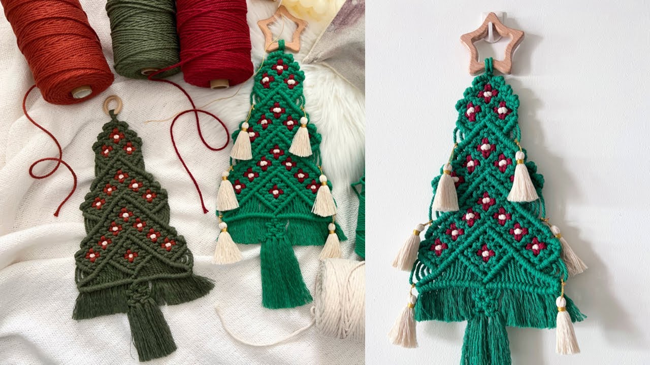 DIY Macrame Christmas Tree Wall Hanging | Macrame Tutorial | Christmas Special