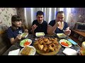 мукбанг дошик и копчёные крылышки