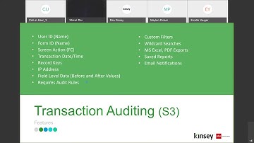 Transaction Auditing and Activity Monitoring for Infor CloudSuite, Landmark and Lawson S3   Friday,