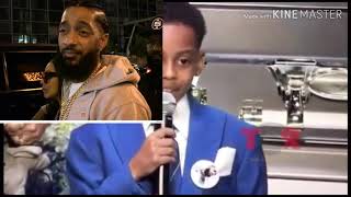 (NIPSEY) Lauren London and Lil Wayne Son gives Adorable speech at Nipsey's Memorial 👏❤️