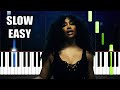 SZA - Kill Bill - SLOW EASY Piano Tutorial