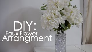 DIY fake flower arrangment