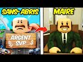 De sans abri a maire sur brookhaven roblox