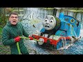 磁石釣りで水中からきかんしゃトーマスを発見!