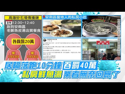 【每日必看】父子居隔落跑10分鐘喝魚皮湯 違反防疫規定各罰20萬｜台南+3! 20歲男吃仙草染疫 足跡重疊"5姊妹" @中天新聞CtiNews   20220213