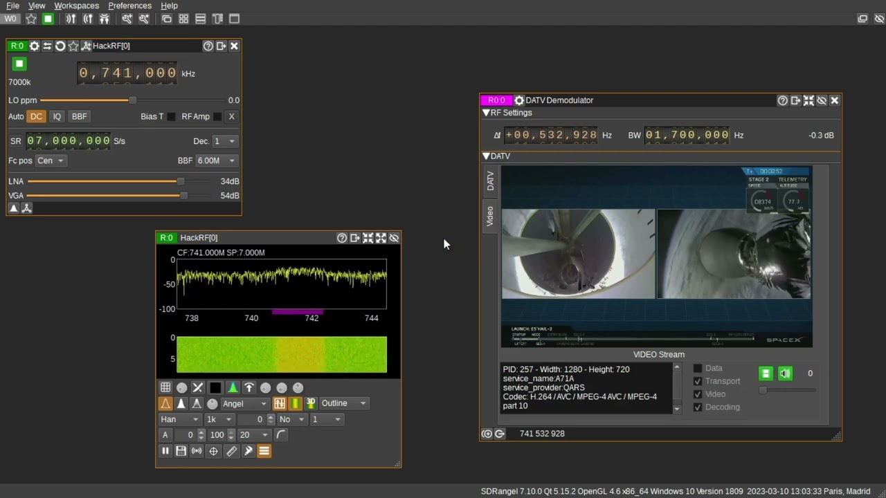 Decodage DATV - SDRAngel