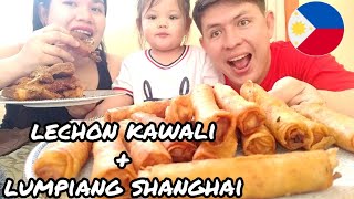 lechon kawali + lumpiang shanghai mukbang l arvielee vlog