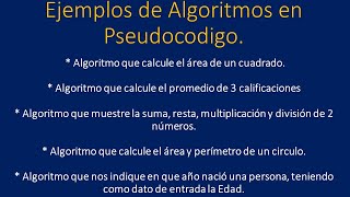 7.- Curso Programación - Algoritmos Ejercicios de Algoritmos para practicar