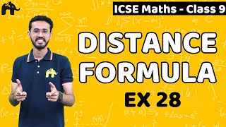 Distance Formula Class 9 ICSE Maths | Selina Chapter 28 |  Ex 28
