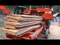 Slicing Massive Cedar Log into 18 Live Edge Slabs