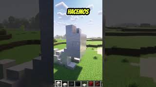 🐺🐺HICE la MEJOR ESTATUA de LOBO de MINECRAFT🐺🐺