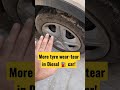 More tyre wear-tear in Diesel ⛽ car! #shorts #cartips