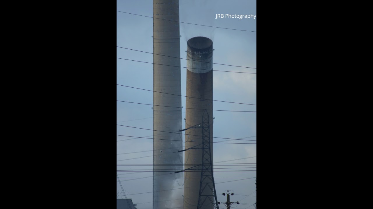 Tilbury Power Station Chimneys  End of a Landmark