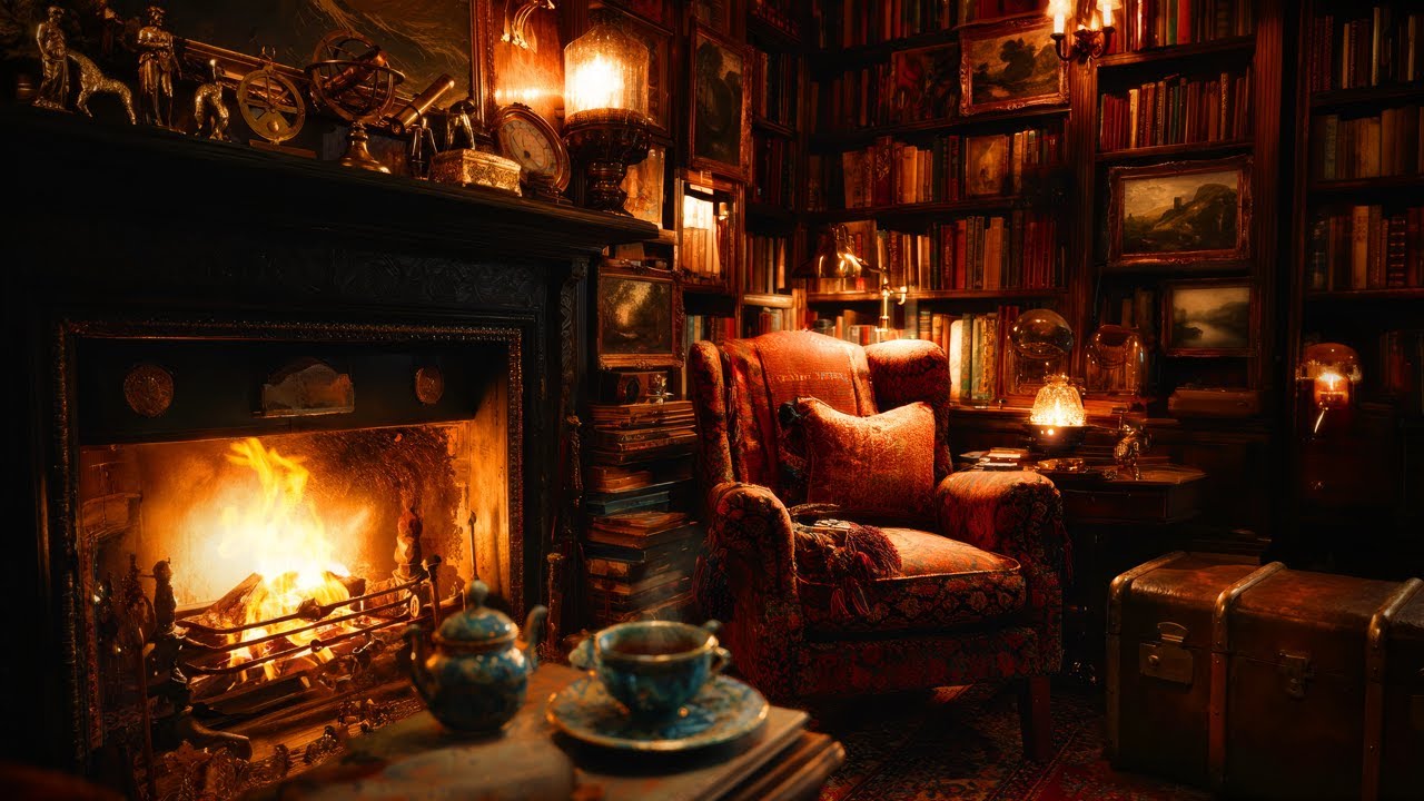 The Bodleian in Deep Winter | An Oxford Professor's Fireside Study Ambience | 8 Hours of Deep Sleep