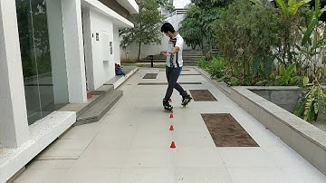 BACK CROSS NELSON - INLINE FREESTYLE SKATING. LEVEL 1 TRICK. SLALOM.