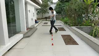 Famous BACK CROSS NELSON - INLINE FREESTYLE SKATING. LEVEL 1 TRICK. SLALOM. Wealth