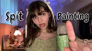 ASMR | Fast Spit Painting (Wet & Dry Mouth Sounds) Hand Sounds, Visuals, Camera & Mic Brushing, More