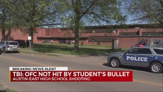 TBI: KPD officer not hit by student's bullet