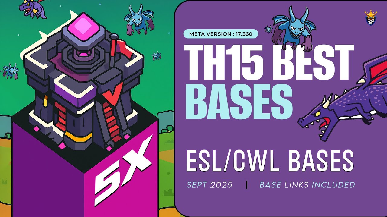 UNBEATABLE TH15 War Bases in Clash of Clans | Clash Champs