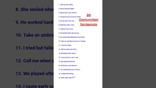 20 Conjunction Sentences