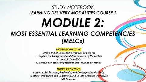 LEARNING DELIVERY MODALITIES 2 | ANSWERS FOR MODULE 2 | LAC SESSION