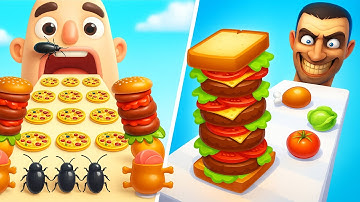 Sandwich Runner 🆚 Sandwich Run🌻🧿🌺🌈Max Levels Walkthrough Android IOS Update Gameplay 900073